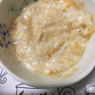 離乳食初期☆りんごときな粉ヨーグルト(*^^*)